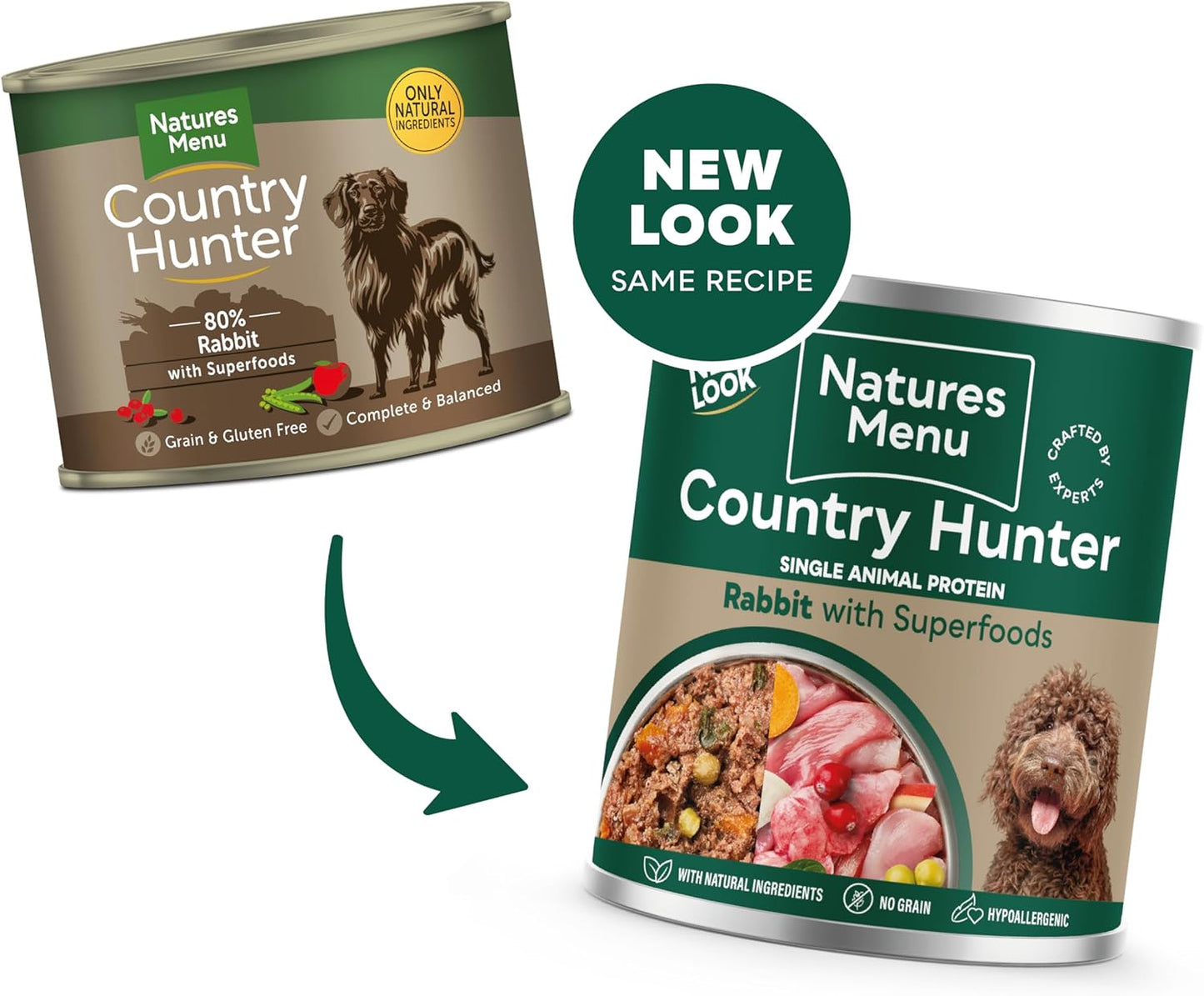 Natures Menu Country Hunter Rabbit & Cranberry Wet Dog Food Cans