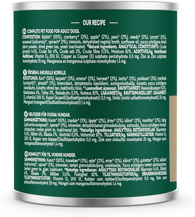 Natures Menu Country Hunter Rabbit & Cranberry Wet Dog Food Cans