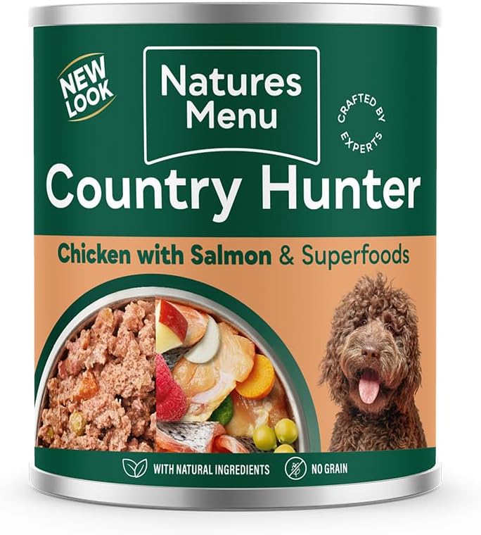 Natures menu Natures Menu Country Hunter Chicken Salmon Adult Wet Dog Food pet food packaging