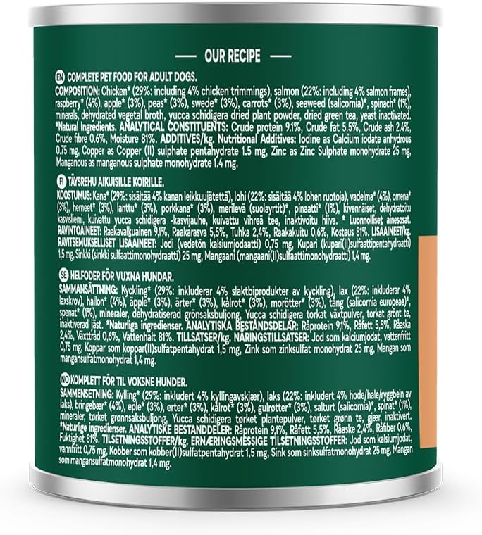 Natures Menu Country Hunter Salmon & Chicken Wet Dog Food Cans