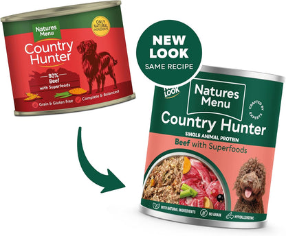 Natures Menu Country Hunter Superfood Beef Cans
