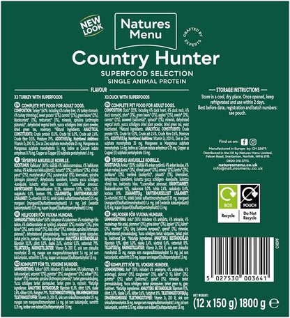 Natures Menu Country Hunter Superfood Selection Wet Dog Food Pouches
