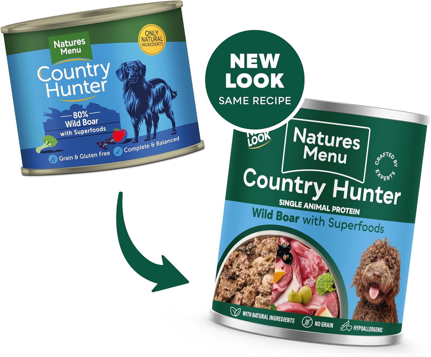 Natures Menu Country Hunter Wild Boar Wet Dog Food Cans
