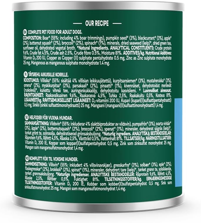 Natures Menu Country Hunter Wild Boar Wet Dog Food Cans