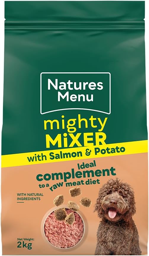 Natures menu Natures Menu Mighty Mixer Salmon Adult Dry Dog Food pet food packaging
