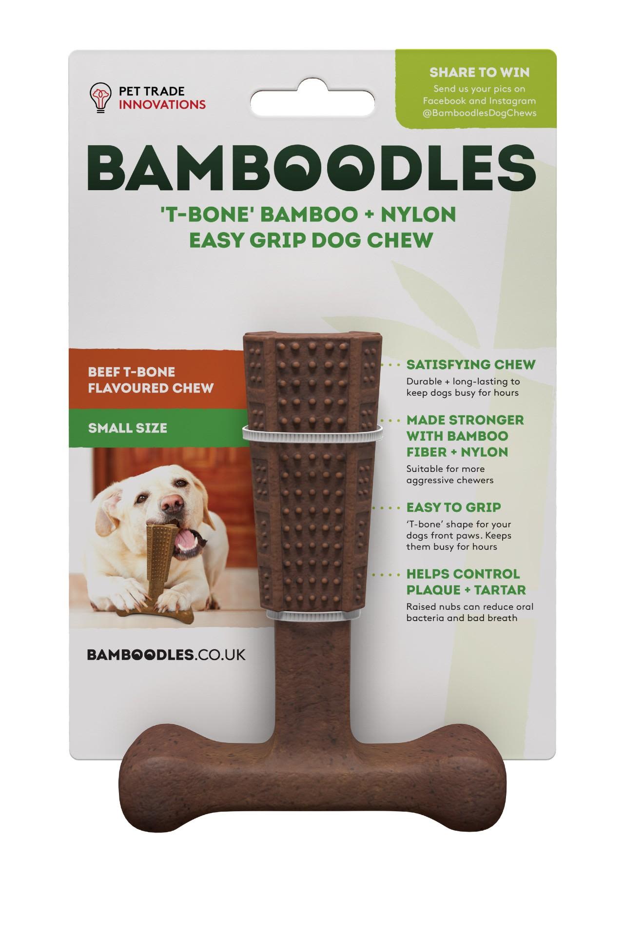 Bamboodles T Bone Nylon Dog Chew Toy - Beef