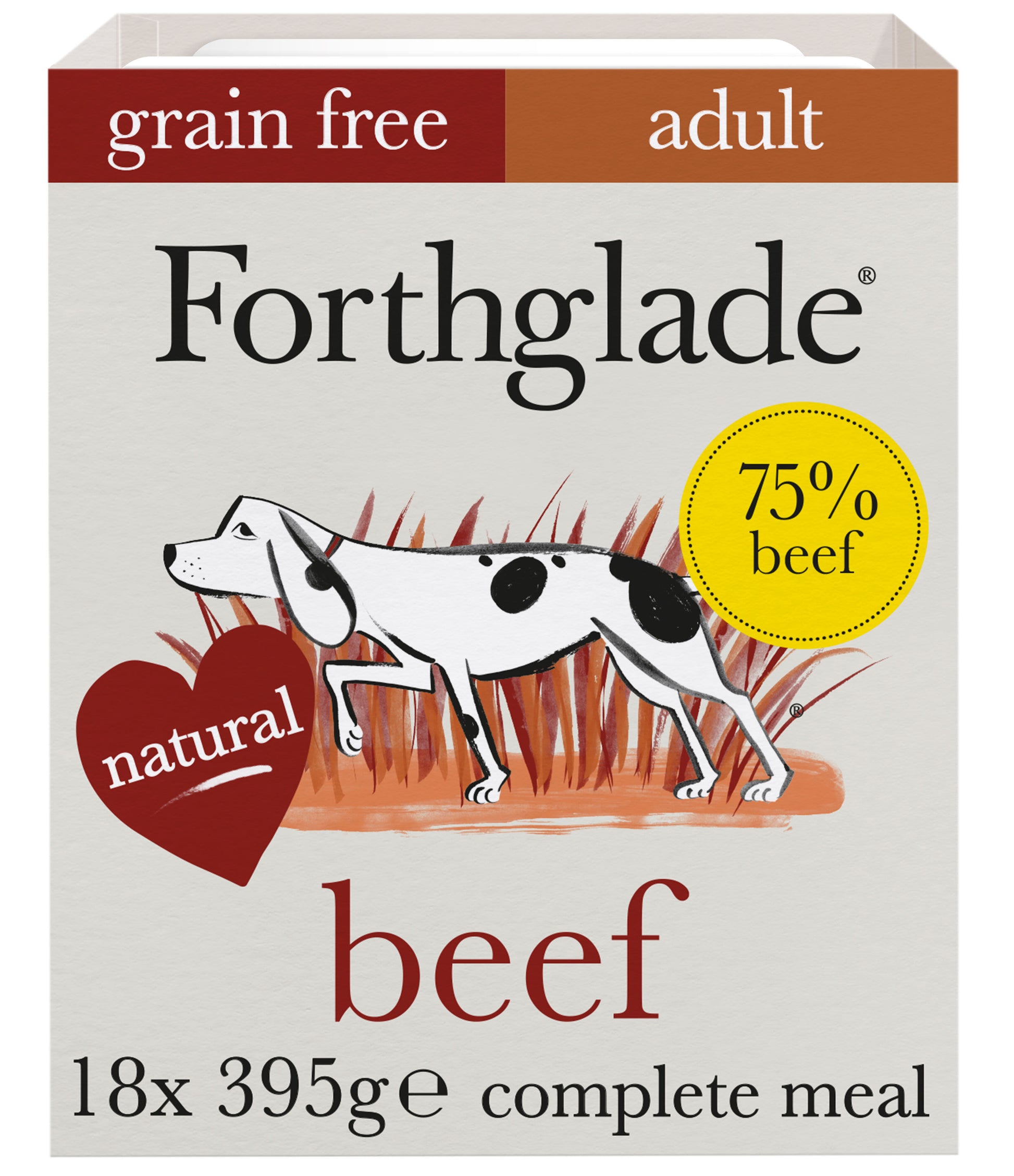 Forthglade Forthglade Grain Free Sweet Beef Adult Wet Dog Food pet food packaging