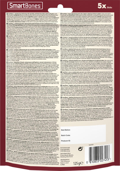 SmartBones Wrapped Sticks Dog Treats- Chicken