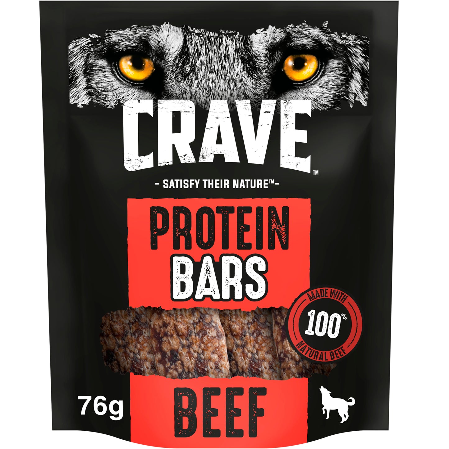 Crave Natural Grain Free Protein Bar Grain Adult Dog Treat Beef