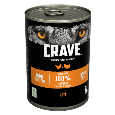 Crave Crave Grain Free Chicken Turkey Adult Wet Dog pet food packaging