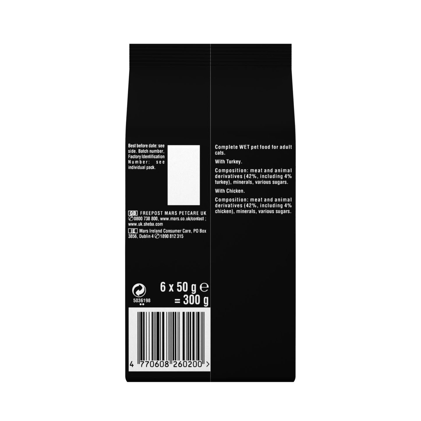 Sheba Fresh & Fine Wet Cat Food Pouches Chicken & Turkey in Jelly