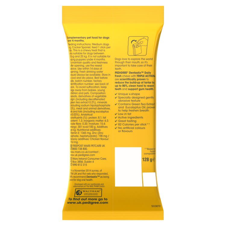 Pedigree Dentastix Fresh Adult Medium Dog Treats