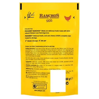 Pedigree Ranchos Adult Dog Treats Chicken Liver Sticks