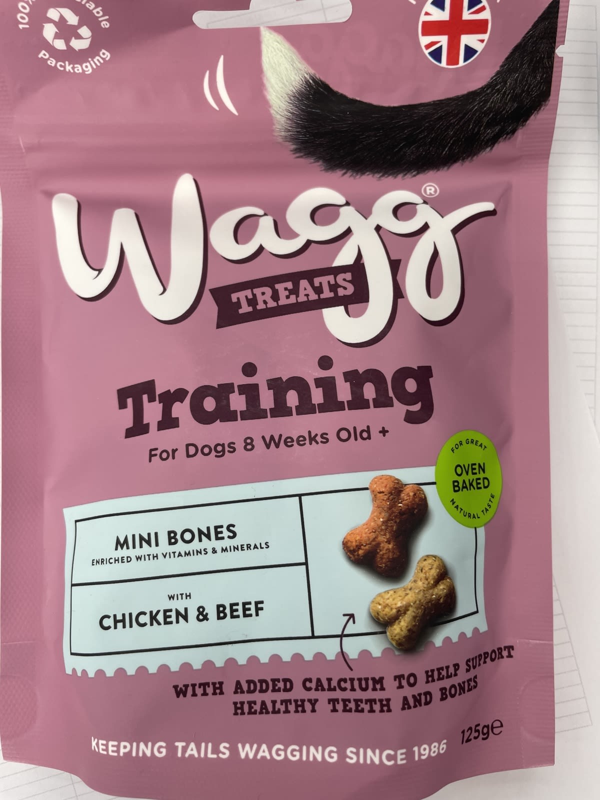 Wagg Wagg Training Beef Chicken Adult Treat Dog Food pet food packaging