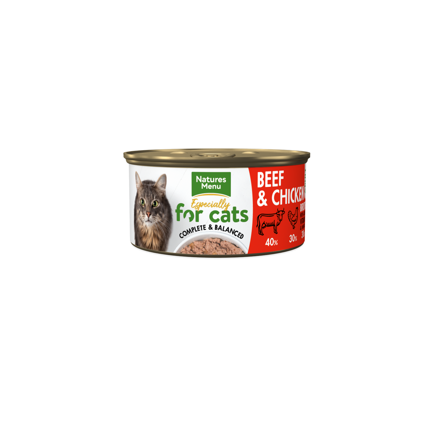 Natures Menu Adult Wet Cat Food - Beef & Chicken