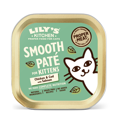 Lily's Kitchen Lily'S Kitchen Pate Chicken Cod Salmon Kitten pet food packaging