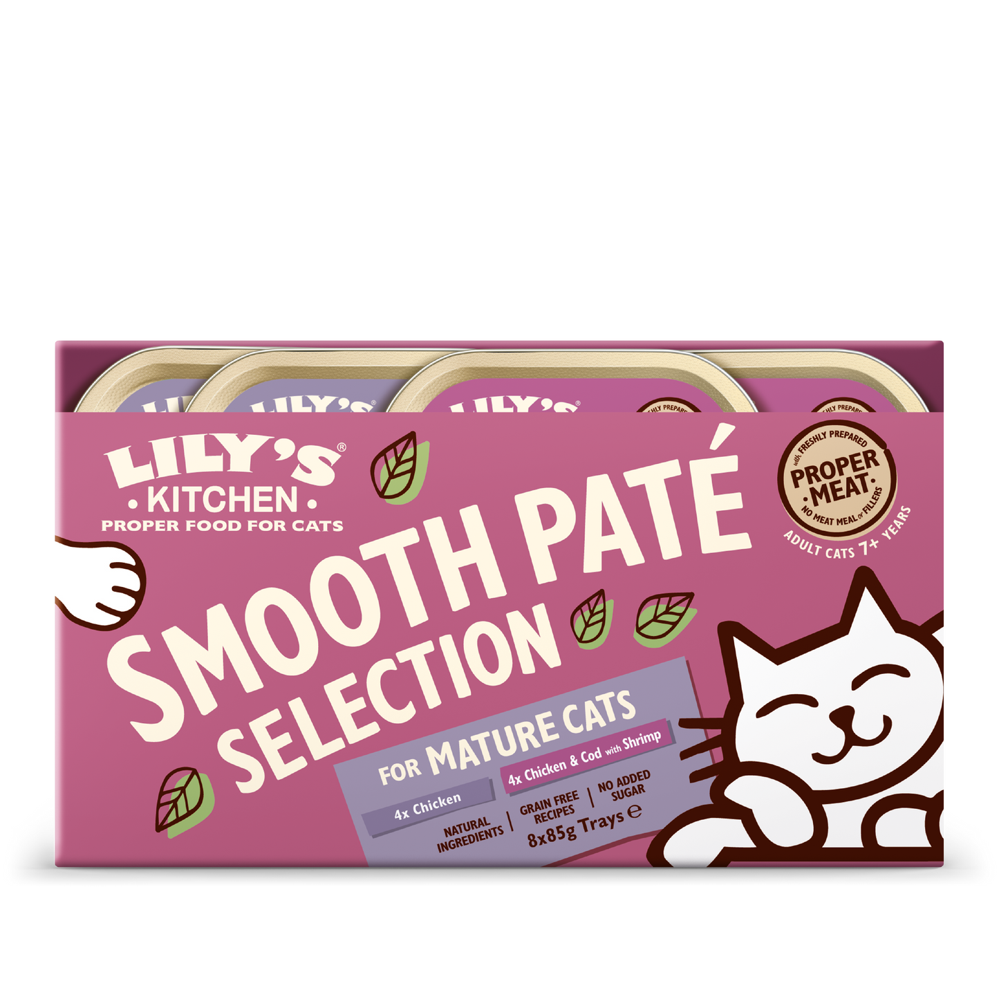 Lily's Kitchen Mature Wet Cat Food in Trays - Smooth Pate Selection
