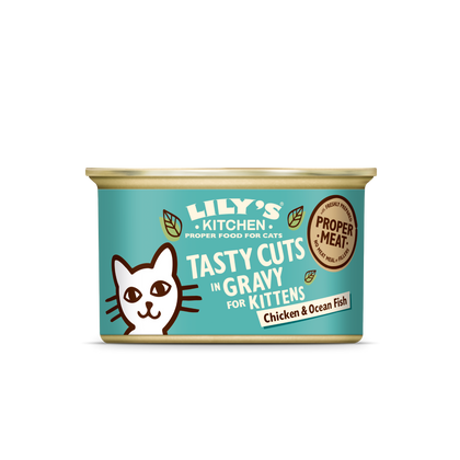 Lily's Kitchen Tasty Cuts Kitten Wet Cat Food - Chicken & Ocean Fish