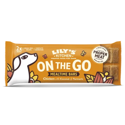 Lily's Kitchen On The Go Mealtime Bars Dog Treats - Chicken with Coconut & Turmeric