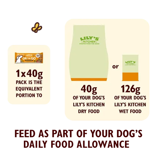 Lily's Kitchen On The Go Mealtime Bars Dog Treats - Chicken with Coconut & Turmeric