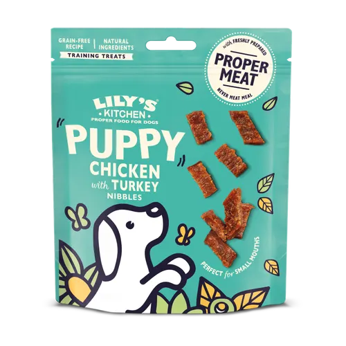 Lily's Kitchen Lily'S Kitchen Nibbles Chicken Turkey Puppy Treat Dog Food pet food packaging