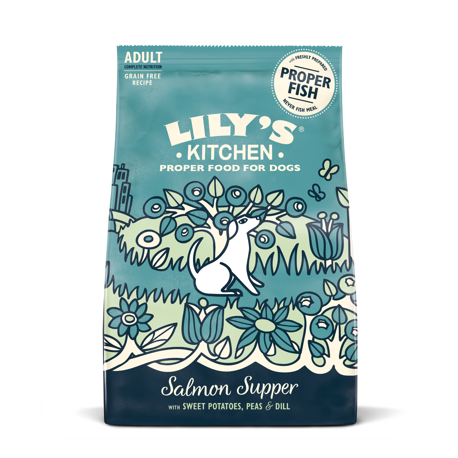 Lily's Kitchen Lily'S Kitchen Salmon Adult Dry Dog Food pet food packaging