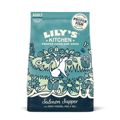 Lily's Kitchen Lily'S Kitchen Supper Salmon Adult Dry Dog pet food packaging