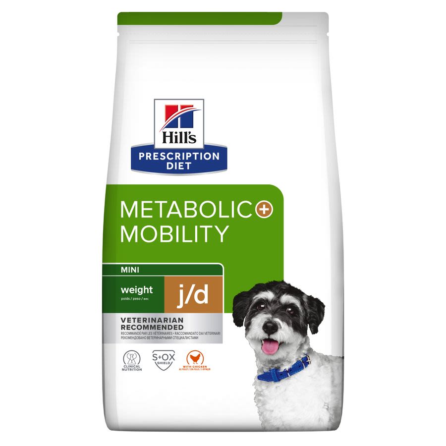 Hill's Hill'S Prescription Metabolic Mobility Weight Management Chicken Adult Dry Dog Food pet food packaging