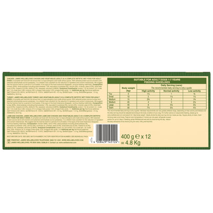 James Wellbeloved Grain Free Adult Wet Dog Food Tins Turkey, Lamb & Chicken in Loaf