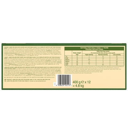 James Wellbeloved Adult Wet Dog Food Tins Turkey, Lamb & Chicken in Loaf