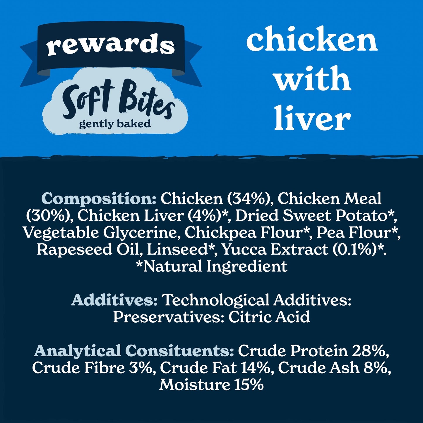 Forthglade Functional Rewards Training Natural Soft Bites Dog Treats - Chicken with Liver
