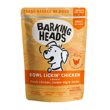Barking Heads Bowl Lickin Adult Wet Dog Food in Pouches - Chicken