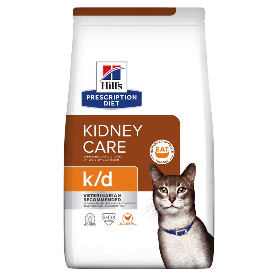 Hill's Hill'S Prescription Kidney Care Chicken Turkey Adult Dry Cat Food pet food packaging