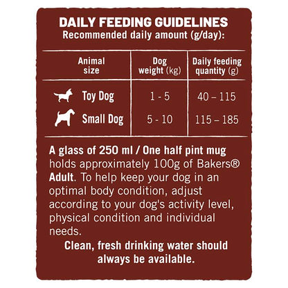 Bakers Superfoods Small Adult Dry Dog Food - Beef & Vegetables