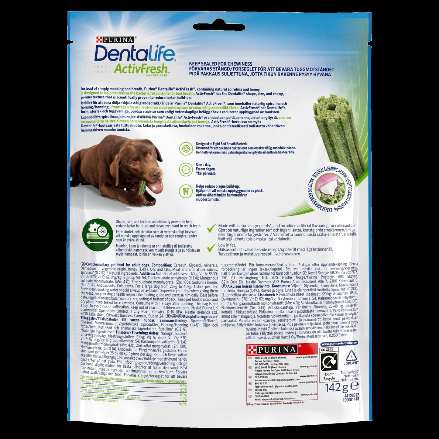Dentalife ActivFresh Dental Chew Large Dog Treats