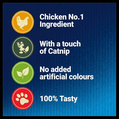 Felix Naturally Delicious Adult Cat Treats - Chicken & Catnip