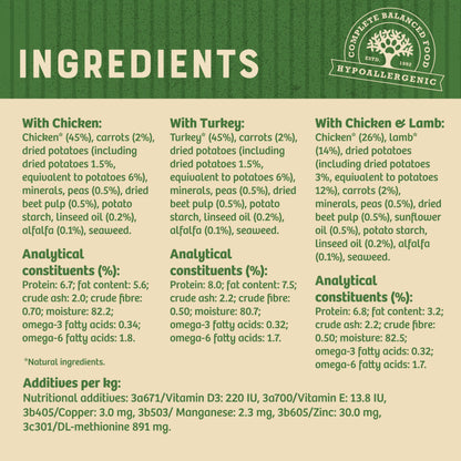 James Wellbeloved Grain Free Senior Wet Dog Food Turkey, Lamb & Chicken