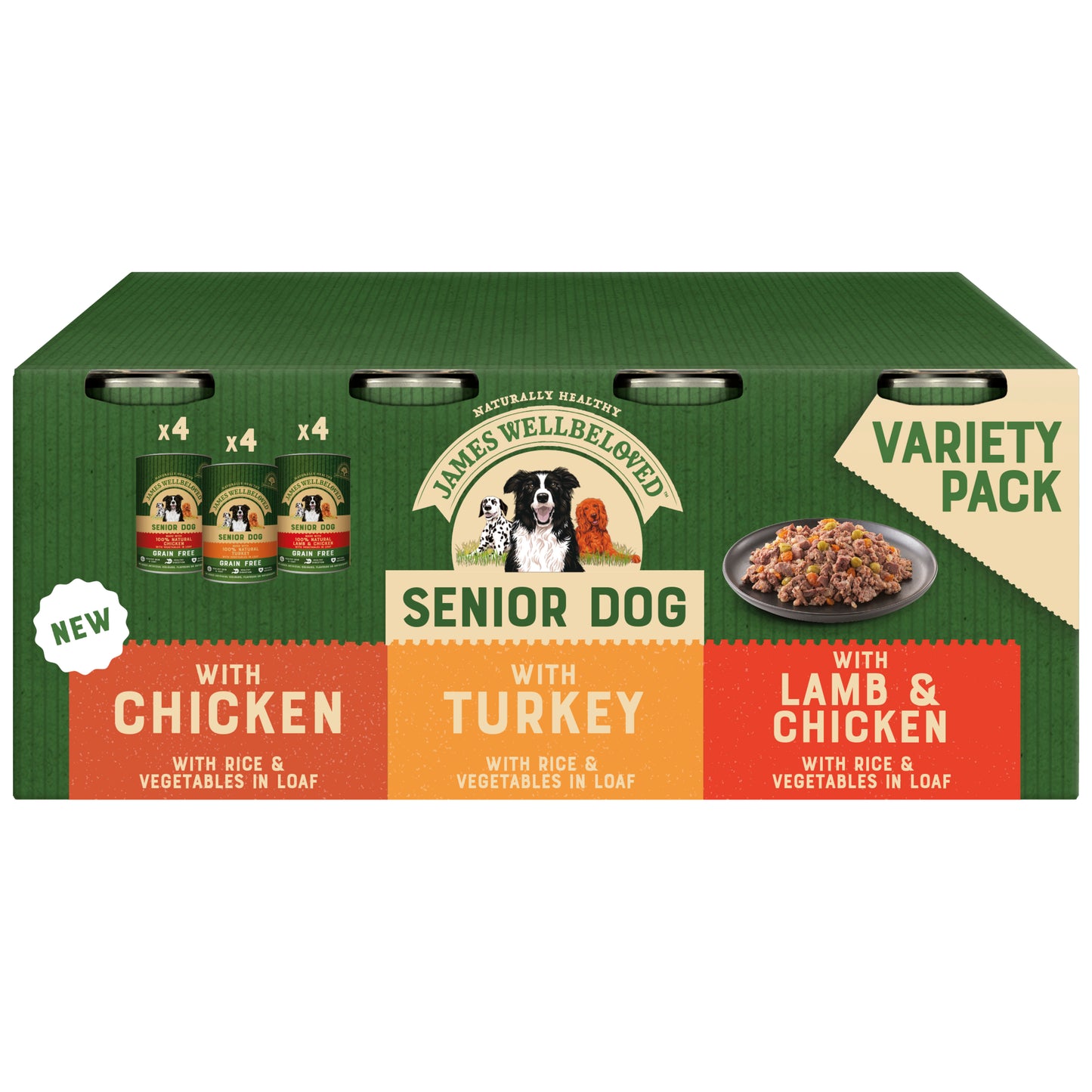 James Wellbeloved Senior Wet Dog Food Turkey, Lamb & Chicken