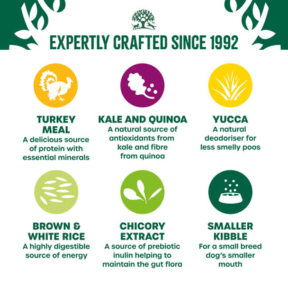 James Wellbeloved Superfoods Adult Small Breed Dry Dog Food Turkey with Kale & Quinoa