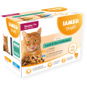 Iams Delights Senior Wet Cat Food - Land & Sea Collection in Gravy