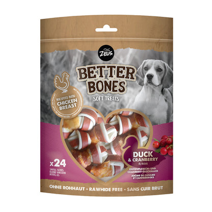 Zeus Better Bones Dog Treats - Duck & Cranberry Wrap