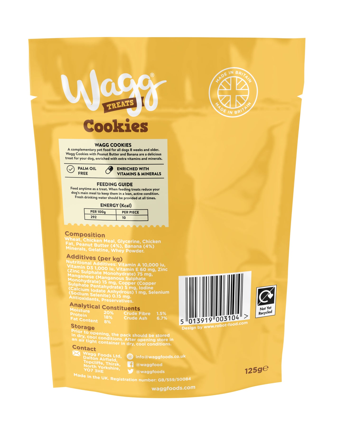 Wagg Cookie Bites Dog Treats - Peanut Butter & Banana