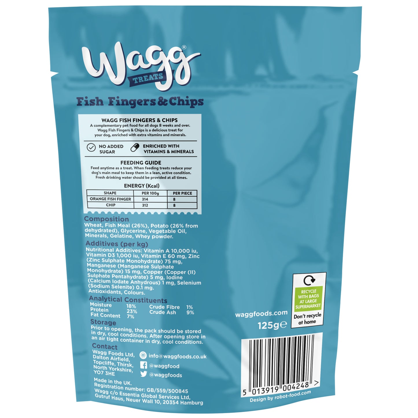 Wagg Tasty Bites Finger and Chips Dog Treats - Fish & Potato