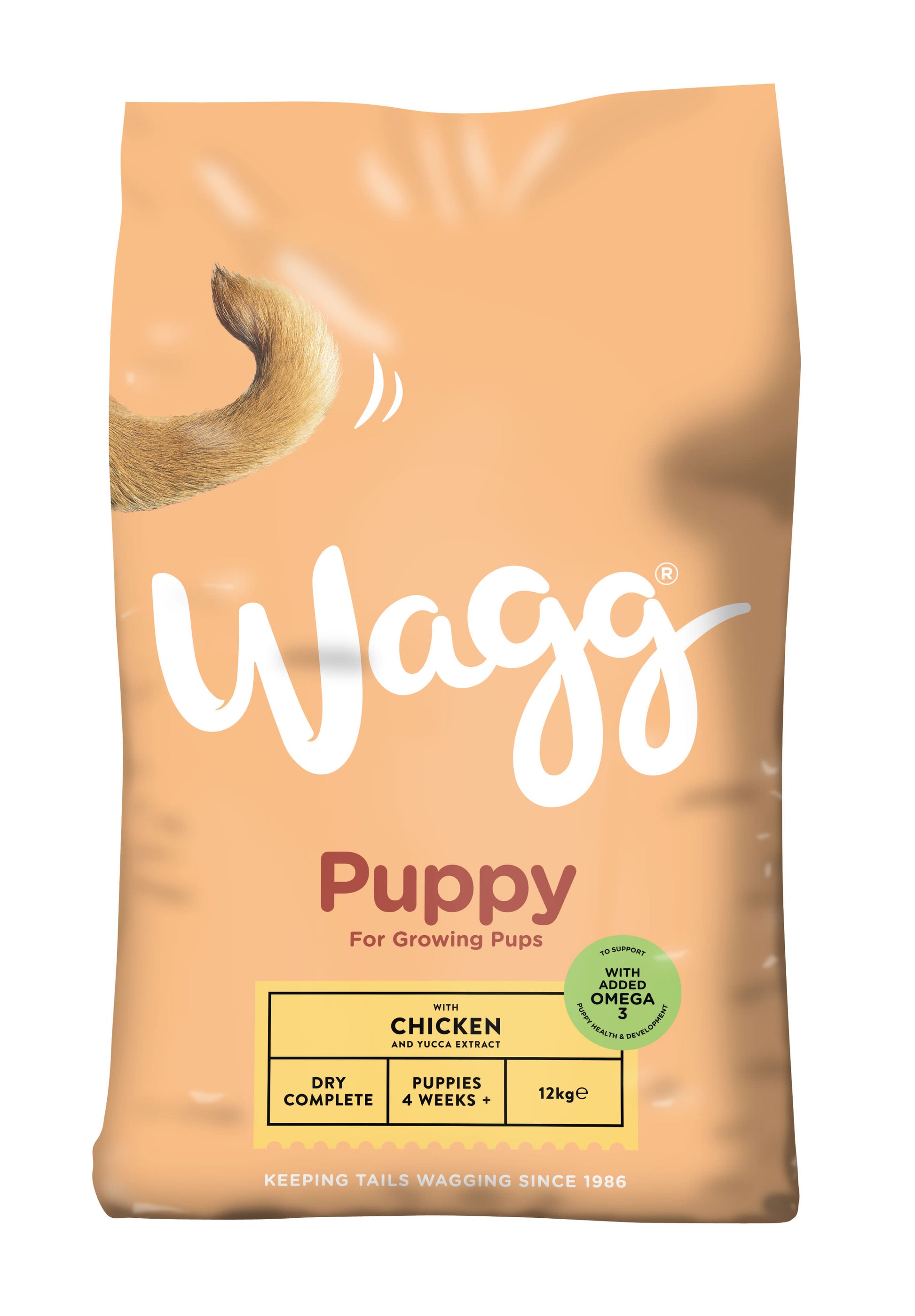 Wagg Wagg Chicken Salmon Puppy Dry Dog Food pet food packaging
