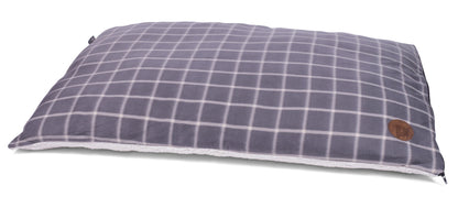 Petface Window Pane Check Pillow Dog Mattress - Grey