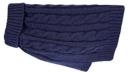 Happy Pet Buster & Beau Charlton Cable Knit Dog Coat - Midnight Blue