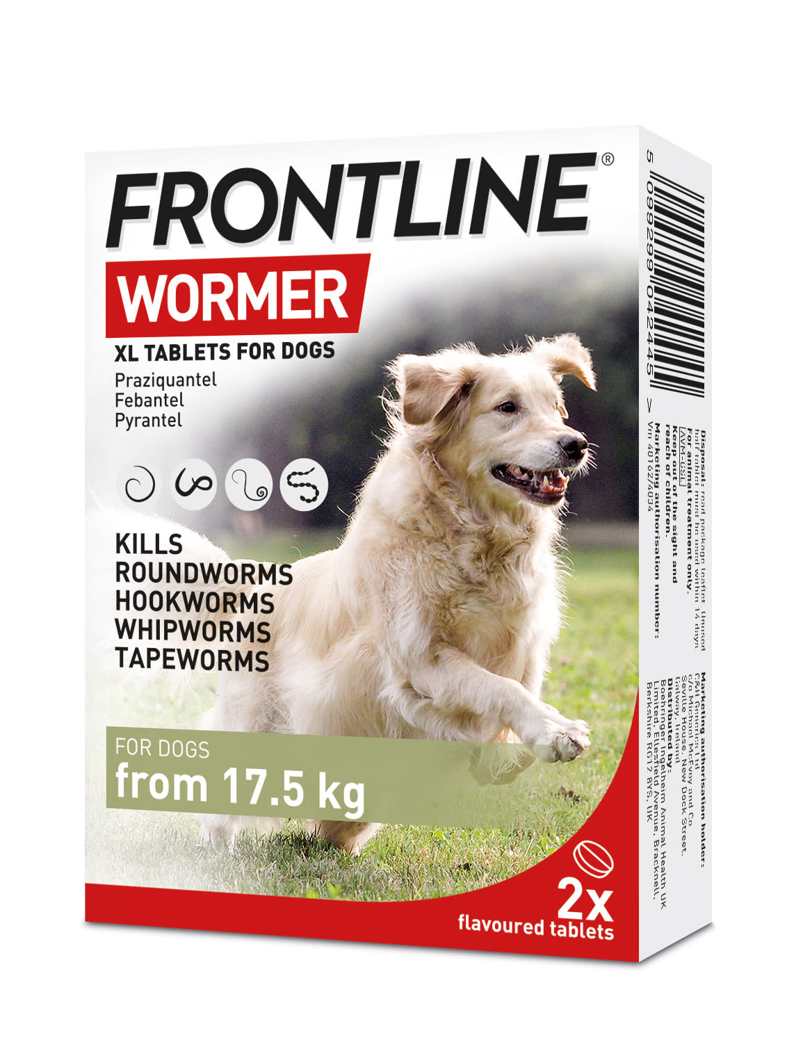 Frontline Wormer XL Flavoured Tablets for Dogs