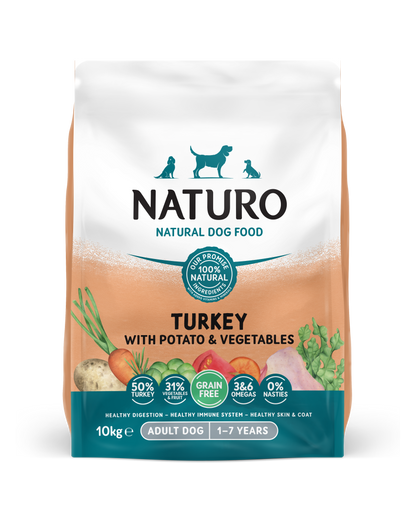 Naturo Grain-free Adult Dry Dog Food - Turkey with Potatoes & Vegetables