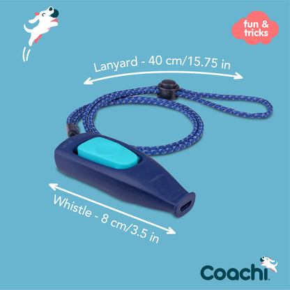 Coachi Whizzclick for Dogs - Navy & Light Blue