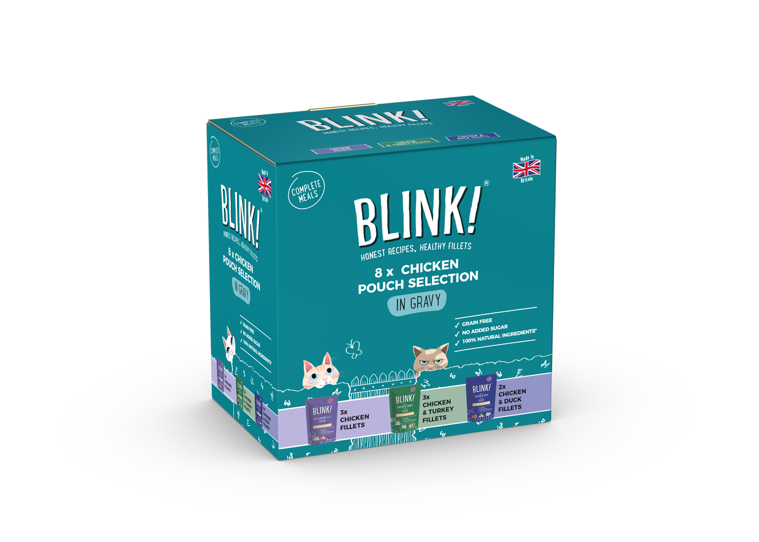 Blink Blink Grain Free Chicken Duck Turkey Adult Wet Cat Food pet food packaging